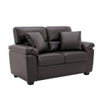Upholstered Loveseats for Living Room,Two-Seater Sofa Faux Leather