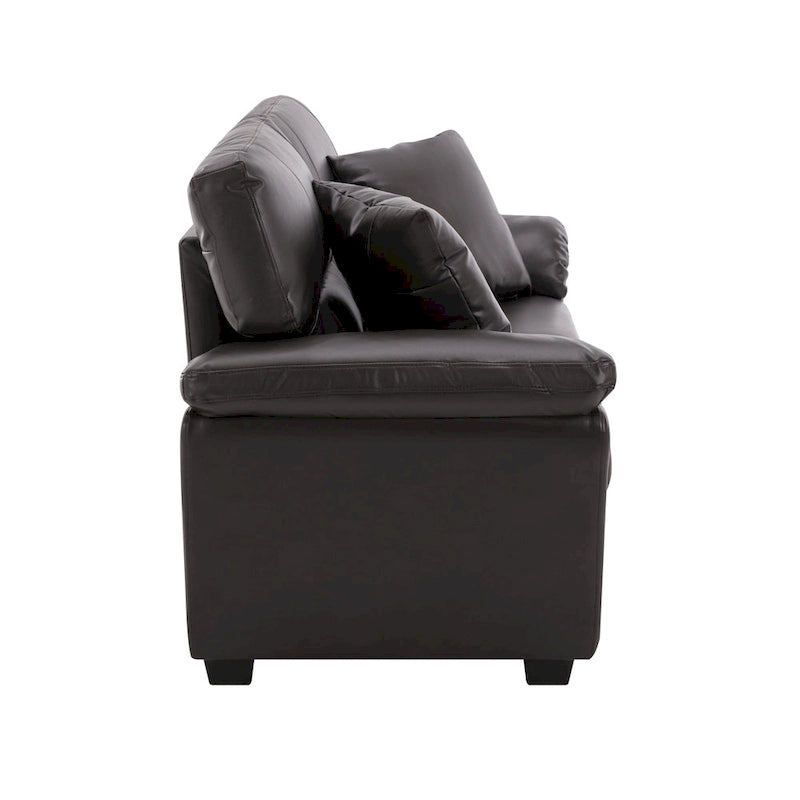 Upholstered Loveseats for Living Room,Two-Seater Sofa Faux Leather