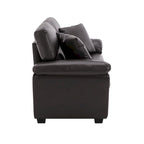 Upholstered Loveseats for Living Room,Two-Seater Sofa Faux Leather