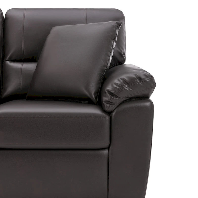 Upholstered Loveseats for Living Room,Two-Seater Sofa Faux Leather
