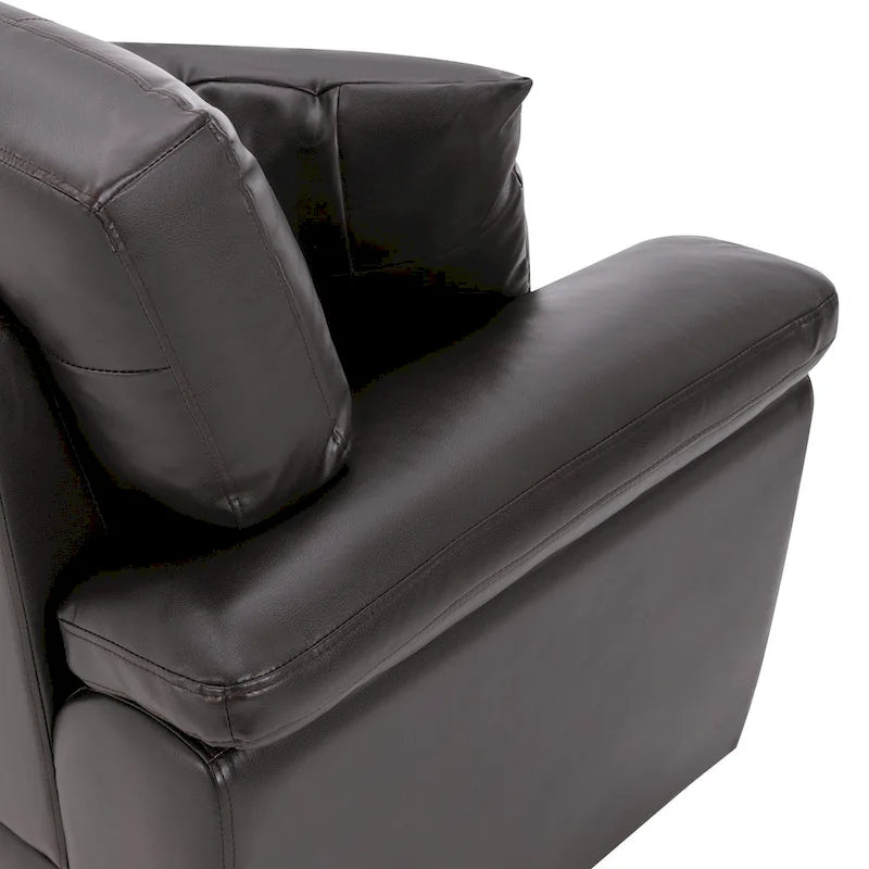 Upholstered Loveseats for Living Room,Two-Seater Sofa Faux Leather