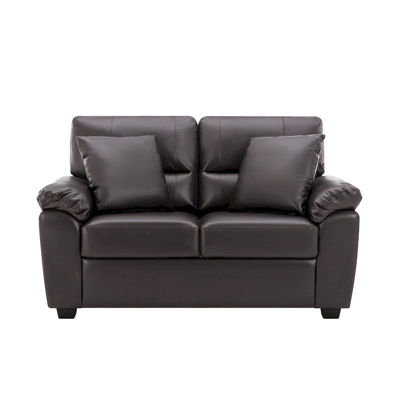 Upholstered Loveseats for Living Room,Two-Seater Sofa Faux Leather
