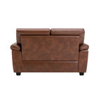 Upholstered Loveseats for Living Room,Two-Seater Sofa Faux Leather