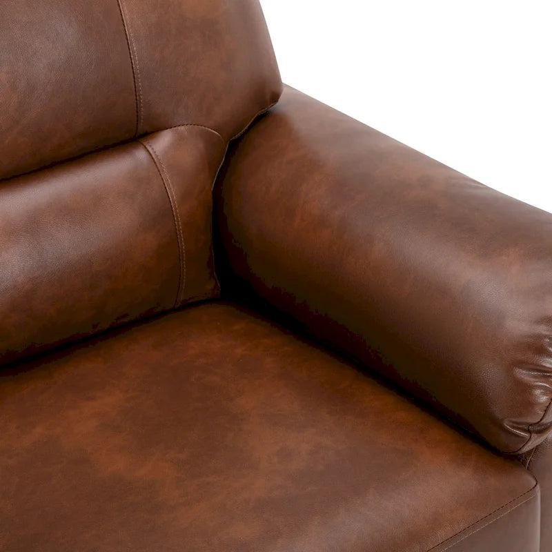 Upholstered Loveseats for Living Room,Two-Seater Sofa Faux Leather