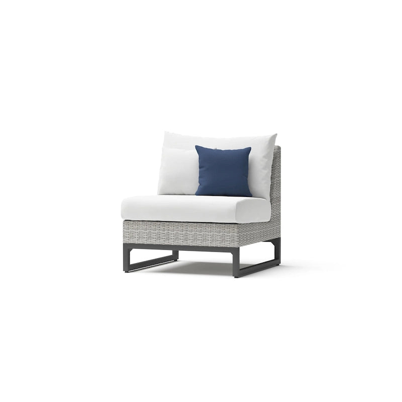 Milo Gray 6 Piece Sunbrella Outdoor Patio Sectional with Table