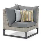 Milo Gray 6 Piece Sunbrella Outdoor Patio Sectional with Table