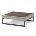 Milo Gray 6 Piece Sunbrella Outdoor Patio Sectional with Table