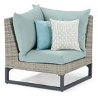 Milo Gray 6 Piece Sunbrella Outdoor Patio Sectional with Table