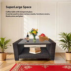 7-Piece Wicker Outdoor Sectional Set with Cushions and Table