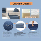 7-Piece Wicker Outdoor Sectional Set with Cushions and Table