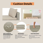 7-Piece Wicker Outdoor Sectional Set with Cushions and Table