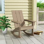 Polytrends Shoreside Modern Eco-Friendly All Weather Poly Adirondack Rocking Chair