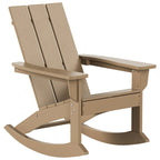 Polytrends Shoreside Modern Eco-Friendly All Weather Poly Adirondack Rocking Chair