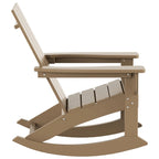 Polytrends Shoreside Modern Eco-Friendly All Weather Poly Adirondack Rocking Chair