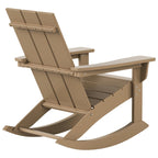 Polytrends Shoreside Modern Eco-Friendly All Weather Poly Adirondack Rocking Chair