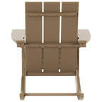 Polytrends Shoreside Modern Eco-Friendly All Weather Poly Adirondack Rocking Chair