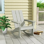 Polytrends Shoreside Modern Eco-Friendly All Weather Poly Adirondack Rocking Chair