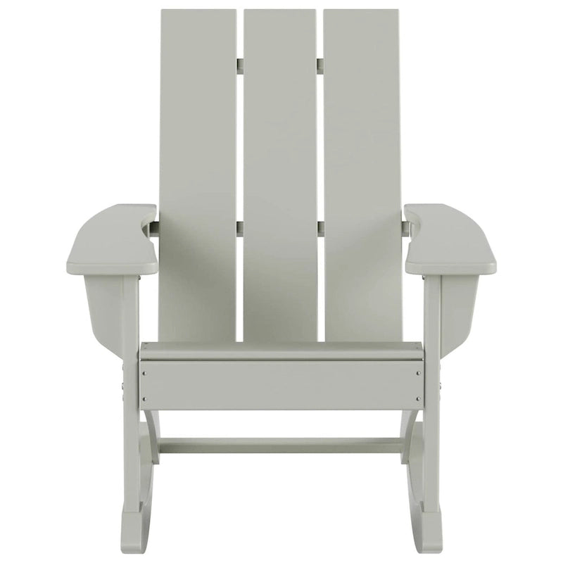 Polytrends Shoreside Modern Eco-Friendly All Weather Poly Adirondack Rocking Chair