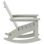 Polytrends Shoreside Modern Eco-Friendly All Weather Poly Adirondack Rocking Chair