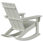 Polytrends Shoreside Modern Eco-Friendly All Weather Poly Adirondack Rocking Chair