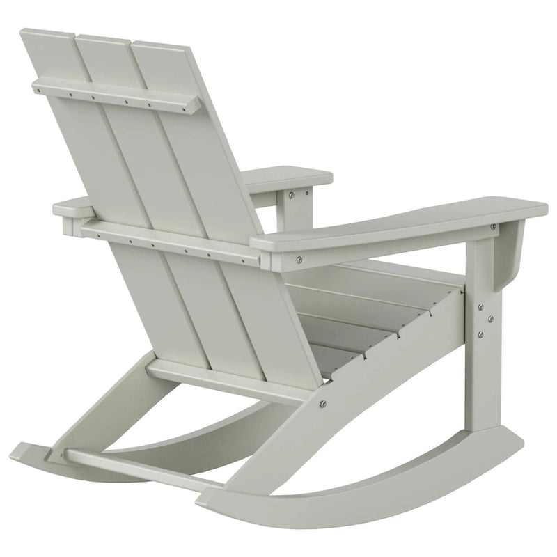 Polytrends Shoreside Modern Eco-Friendly All Weather Poly Adirondack Rocking Chair