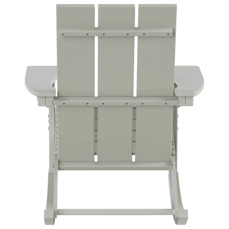 Polytrends Shoreside Modern Eco-Friendly All Weather Poly Adirondack Rocking Chair