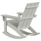 Polytrends Shoreside Modern Eco-Friendly All Weather Poly Adirondack Rocking Chair