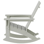 Polytrends Shoreside Modern Eco-Friendly All Weather Poly Adirondack Rocking Chair
