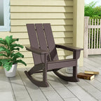 Polytrends Shoreside Modern Eco-Friendly All Weather Poly Adirondack Rocking Chair