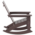 Polytrends Shoreside Modern Eco-Friendly All Weather Poly Adirondack Rocking Chair
