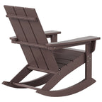 Polytrends Shoreside Modern Eco-Friendly All Weather Poly Adirondack Rocking Chair