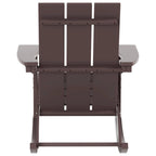 Polytrends Shoreside Modern Eco-Friendly All Weather Poly Adirondack Rocking Chair