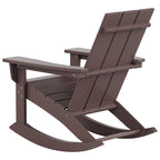 Polytrends Shoreside Modern Eco-Friendly All Weather Poly Adirondack Rocking Chair