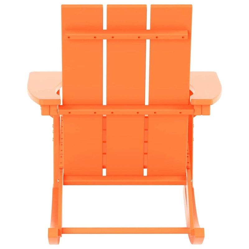 Polytrends Shoreside Modern Eco-Friendly All Weather Poly Adirondack Rocking Chair