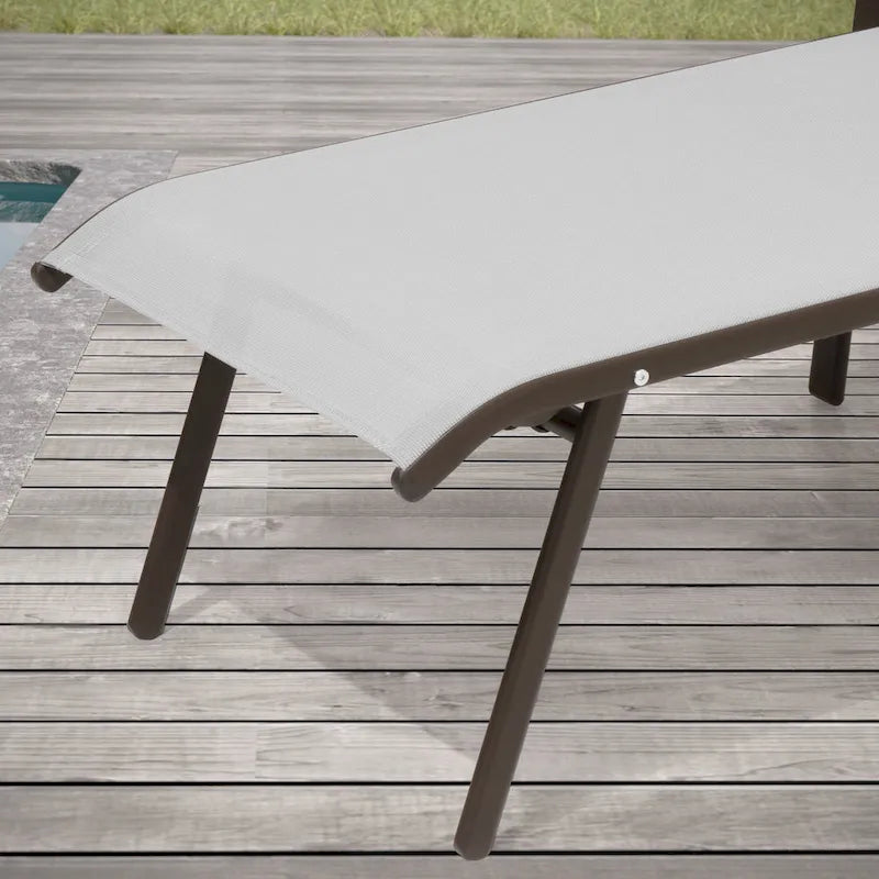 Pellebant 2/4PCS Outdoor Adjustable Patio Chaise Lounge Chairs