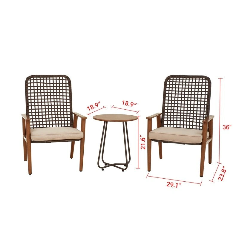 Mesh 3-Piece Outdoor Conversation Set