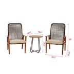 Mesh 3-Piece Outdoor Conversation Set