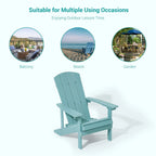 Bonosuki Weather-resistant Wood Outdoor Adirondack Chairs-Set of 4