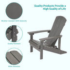 Bonosuki Weather-resistant Wood Outdoor Adirondack Chairs-Set of 4