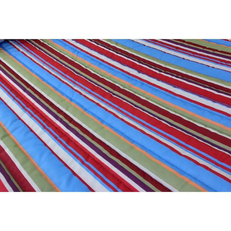 Hammock with Stand & Spreader Bars and Detachable Pillow, Heavy Duty, 450 Pound Capacity for Indoor/Outdoor (Blue Red)