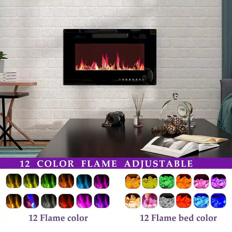 Fireplace TV Stand Electric Fireplace TV Console w/Remote Control