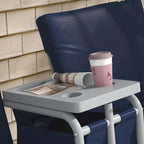 Outsunny 2 Person Porch Swing with Stand, Outdoor Swing with Canopy, Pivot Storage Table, 2 Cup Holders, Cushions for Patio,