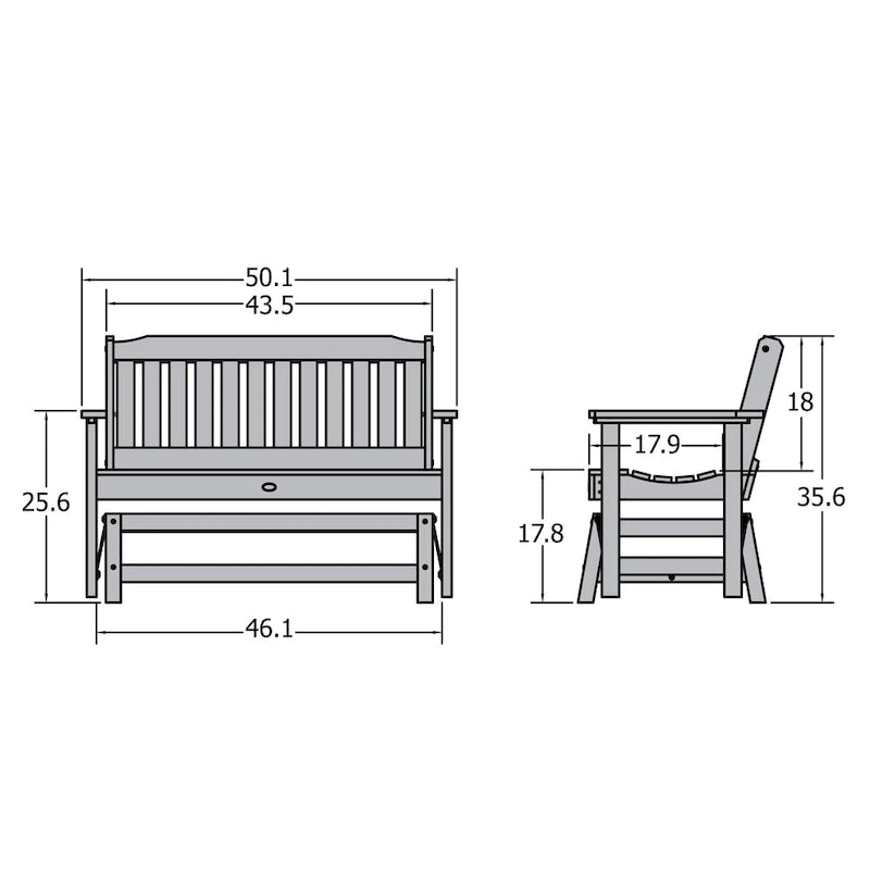 HIGHWOOD Lehigh Garden Glider Bench