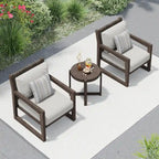 Corvus Augusta 3-piece Outdoor Chat Set with Sunbrella Pillows