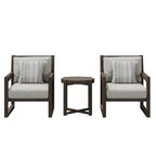 Corvus Augusta 3-piece Outdoor Chat Set with Sunbrella Pillows