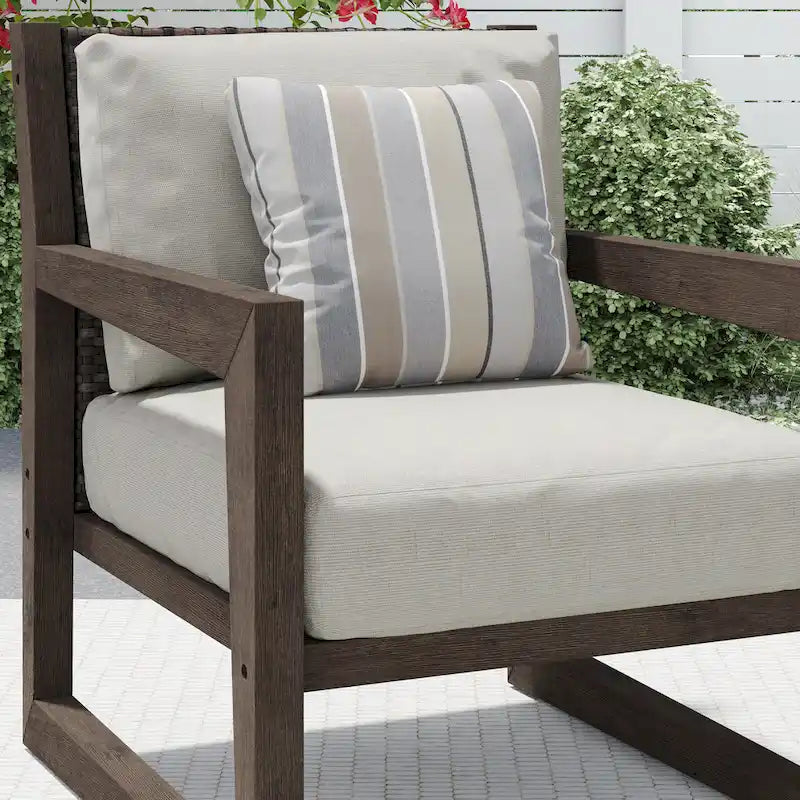 Corvus Augusta 3-piece Outdoor Chat Set with Sunbrella Pillows