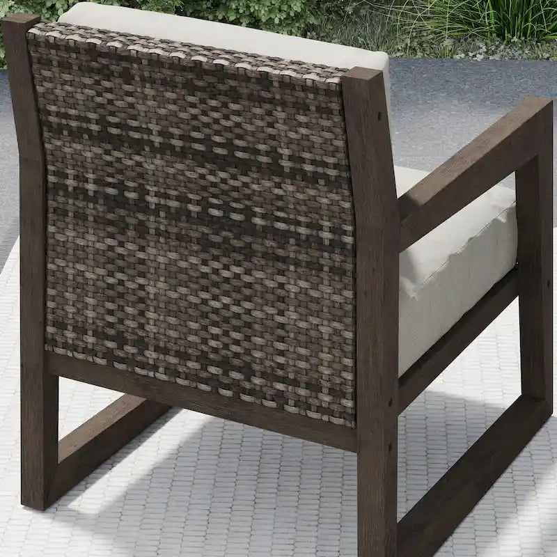 Corvus Augusta 3-piece Outdoor Chat Set with Sunbrella Pillows
