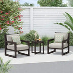 Corvus Augusta 3-piece Outdoor Chat Set with Sunbrella Pillows