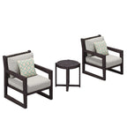 Corvus Augusta 3-piece Outdoor Chat Set with Sunbrella Pillows