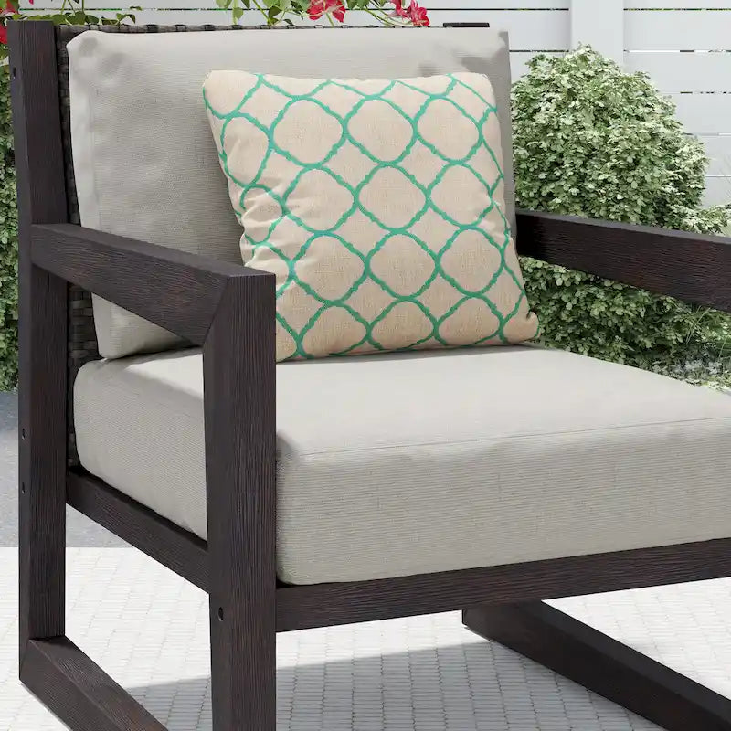 Corvus Augusta 3-piece Outdoor Chat Set with Sunbrella Pillows